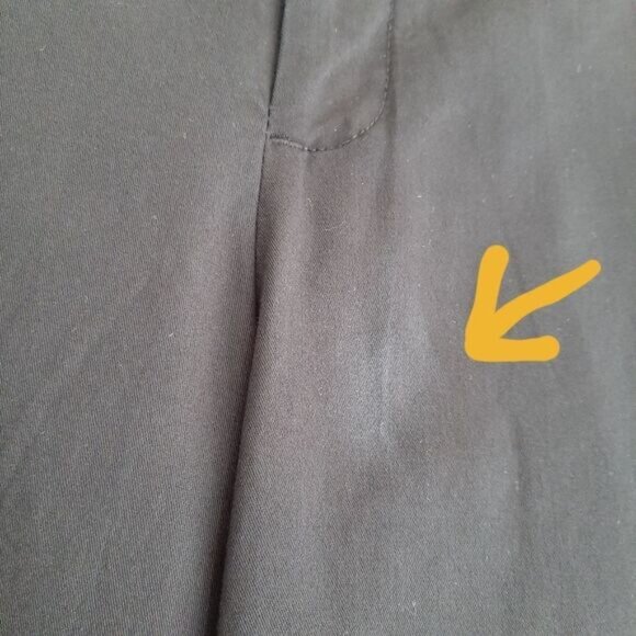 GAP The Perfect Khaki Wide Leg Opening Pants Black Sz 16 Flawed - Picture 5 of 11